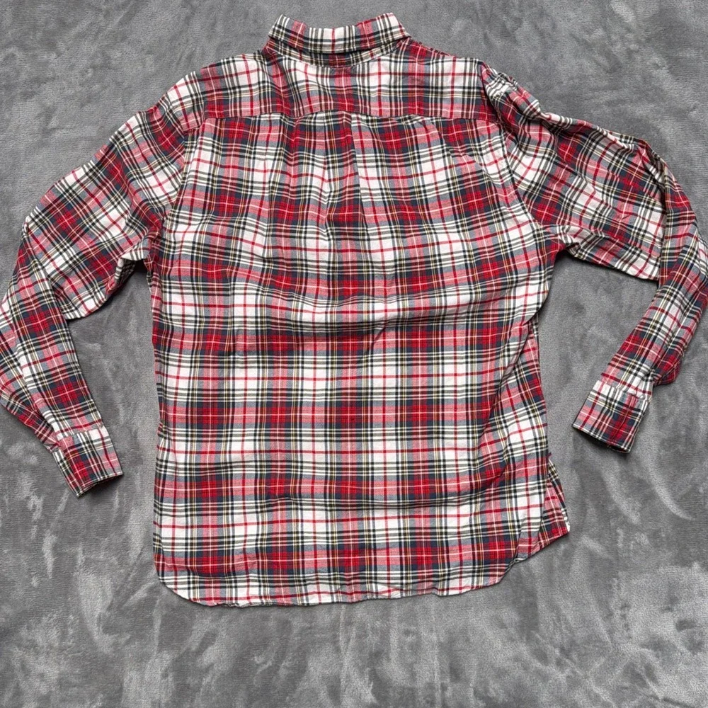 J Crew Broken In Oxford Shirt Mens Large Plaid Slim Fit Button Up Holiday Fall
